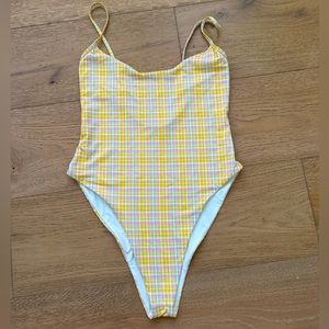 Stone Fox Swim x Free People Plaid One Piece